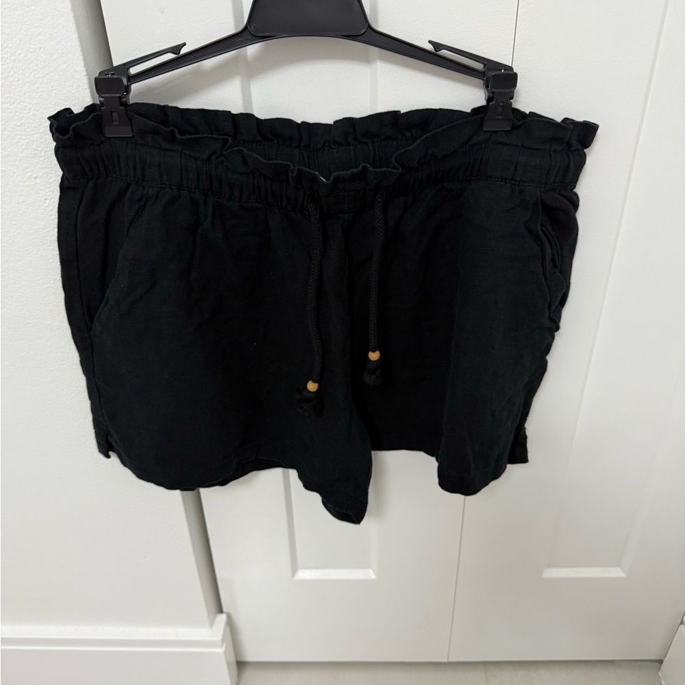 Hang Ten Black High-Waist Drawstring Shorts